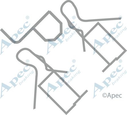 APEC BRAKING priedų komplektas, diskinių stabdžių trinkelės KIT273